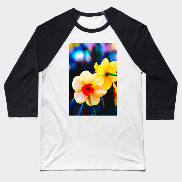 Daffodils 14 Baseball T-Shirt by secretgardener